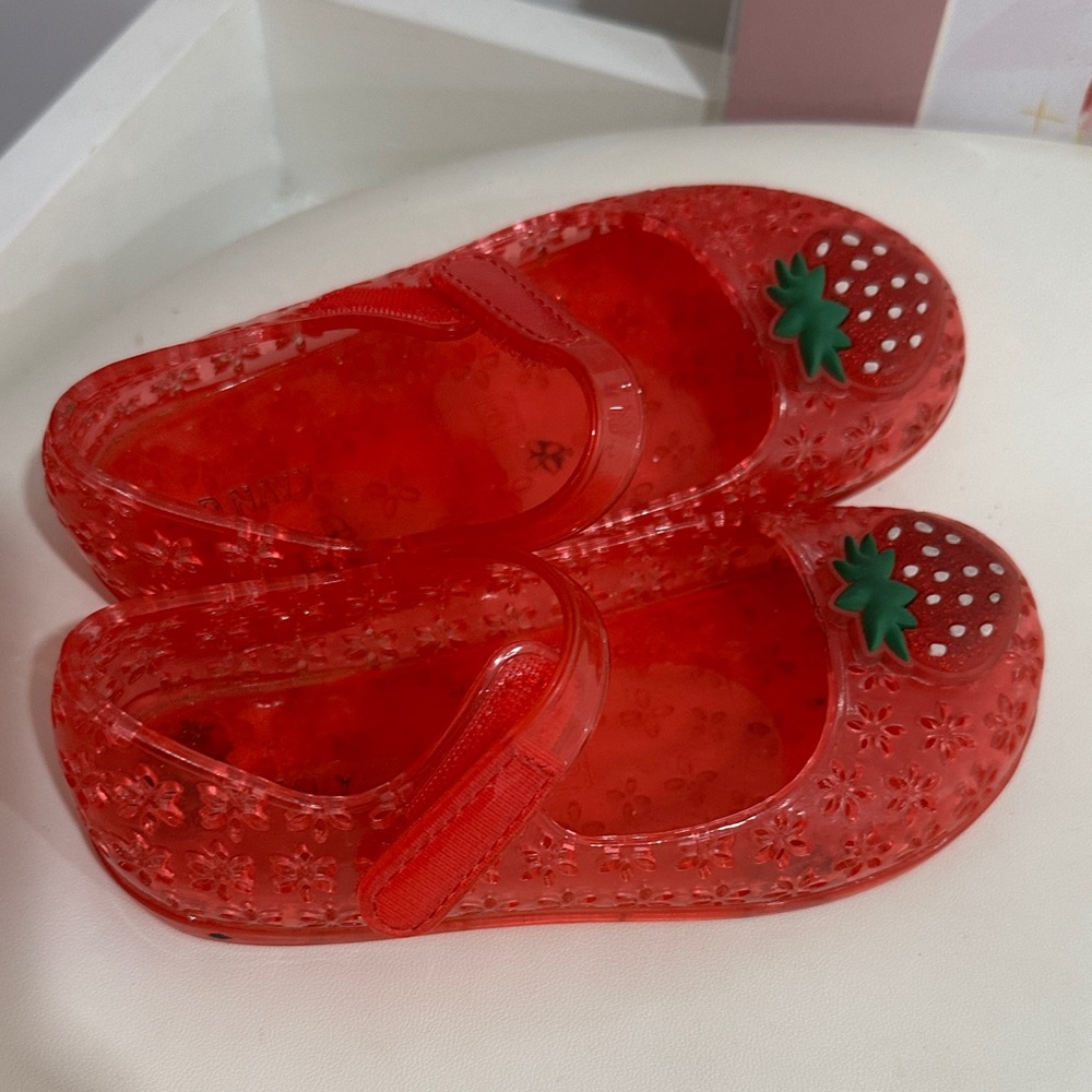 Old Navy Red Strawberry Kids Slippers